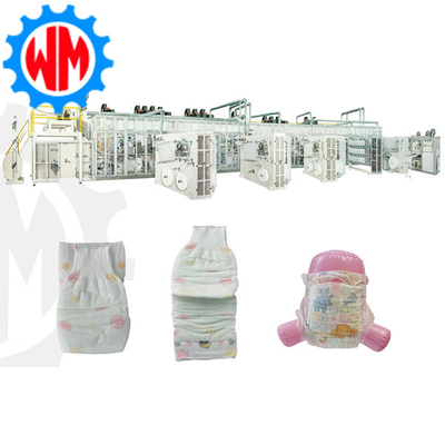 comprare 2025 Nuova macchina di produzione di pannolini per bambini a servo completo con sistema di confezionamento online manufacture