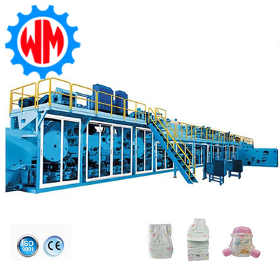 comprare 800 pcs/minuto linea di produzione di pannolini per bambini attrezzature di produzione di pannolini full servo online manufacture