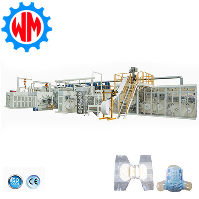 comprare 400 pcs/min Linea di produzione di pannolini per adulti Controllo intelligente con sistema di imballaggio online manufacture