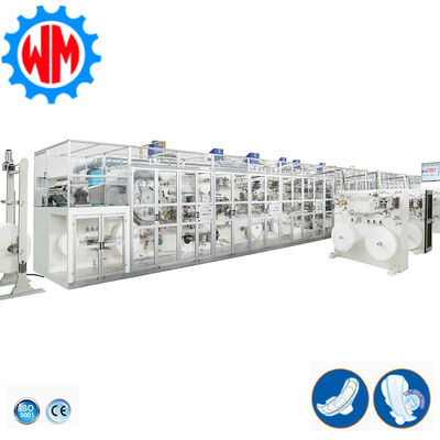 comprare Full Servo 1200pcs/min Sanitary Pad Making Machine Efficienza del 98% Stabile produzione fabbricazione online