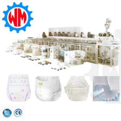 Linea di produzione di pannolini per bambini ad alta efficienza con sistema di imballaggio intelligente