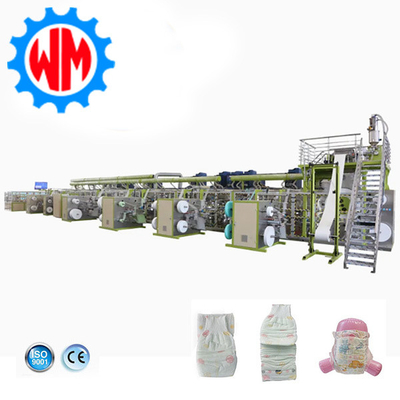 Sistema di controllo automatico della linea di produzione di pannolini per bambini a servo completo Alta efficienza