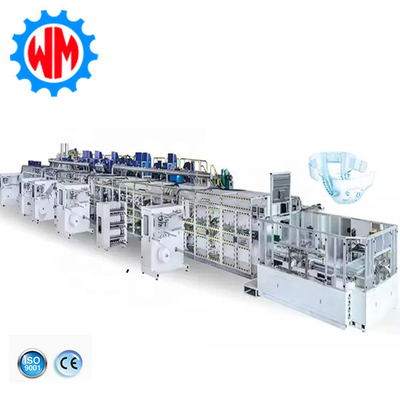 Global Export Full Servo Big Ring Waist Baby Diaper Making Machinery Personalizzato con CE