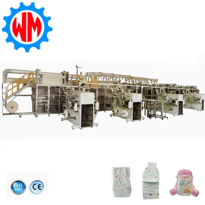 Nuovo design Full Servo Big Ring Waist Baby Diaper Making Machine con sistema di imballaggio