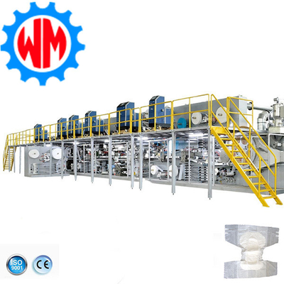 Fabbrica professionale linea di produzione di pannolini per adulti a servo completo facile manutenzione