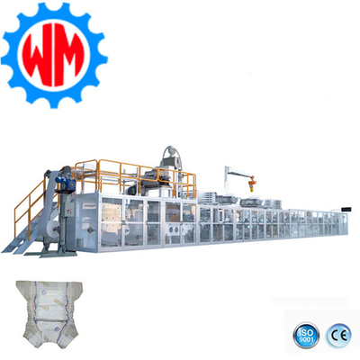 400KW Advanced New Baby Diaper Making Machine Controllo PLC Facile funzionamento